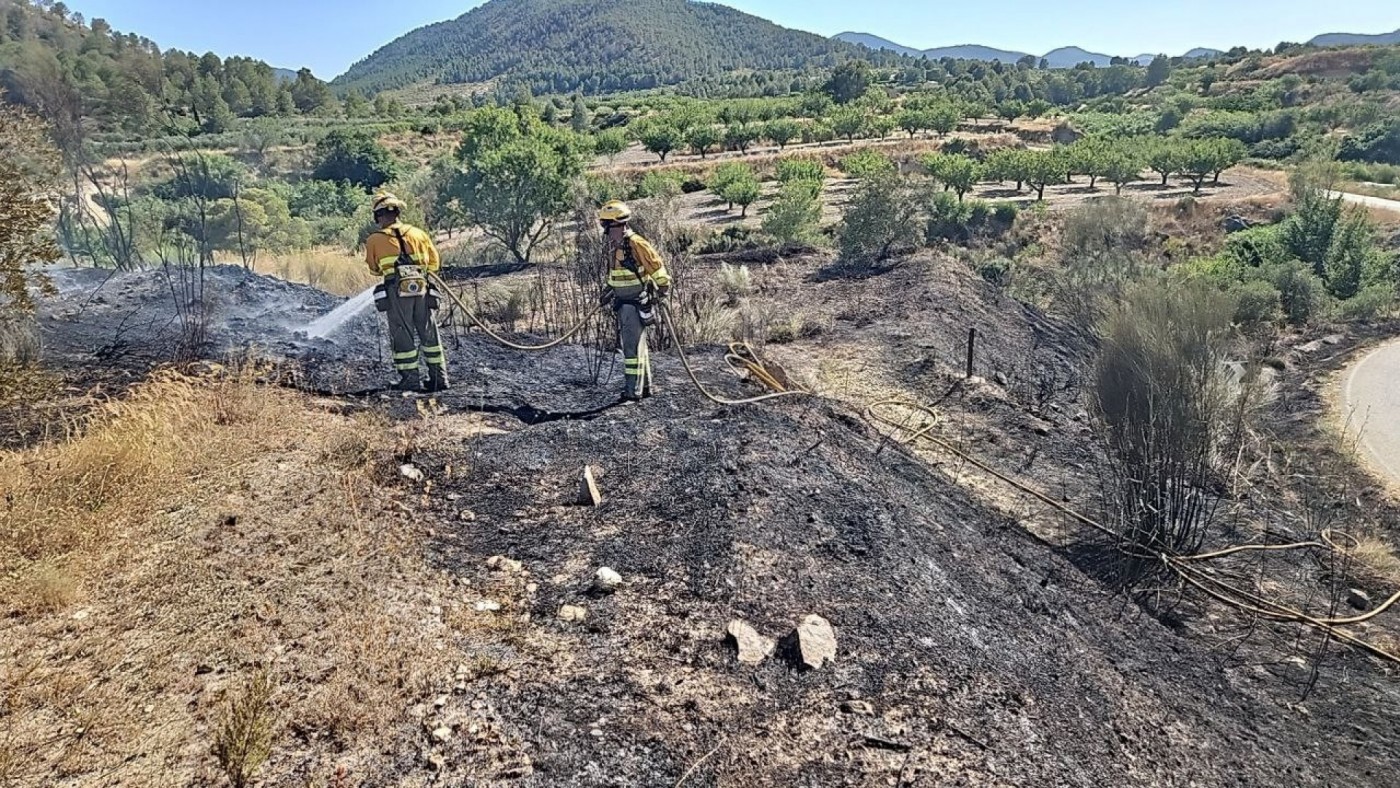 Operativos del Plan Infomur apagan dos conatos de incendios en Bullas