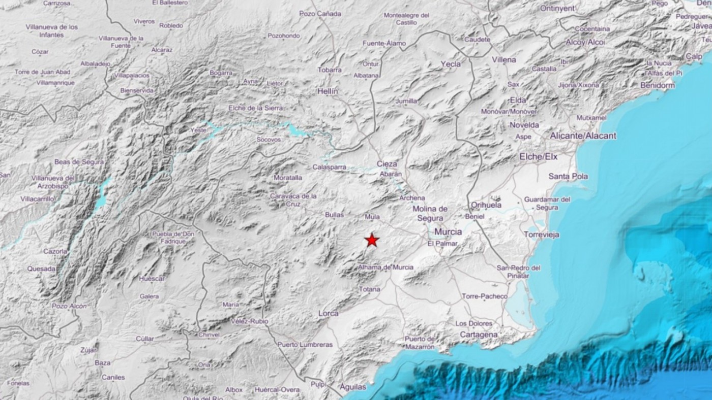 Terremotos en Pliego y Aledo de la misma magnitud, 2,2