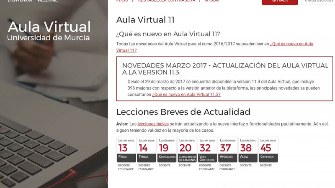 La Universidad de Murcia impartirá el primer grado virtual a partir del próximo curso