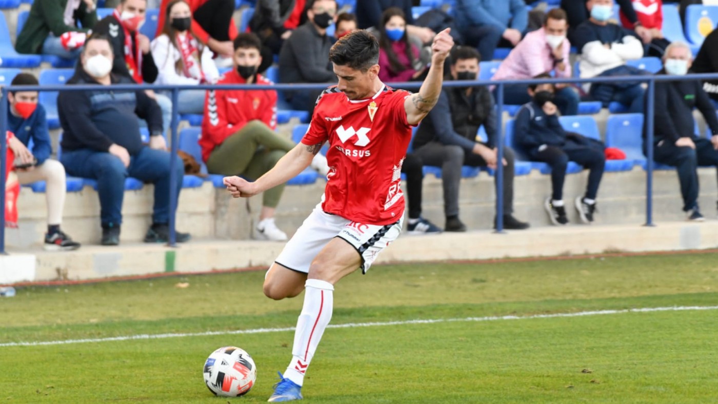 Yeray, en un partido con el Real Murcia