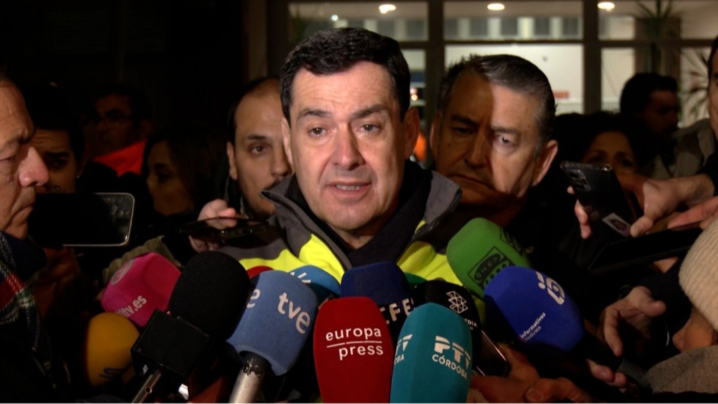 Juanma Moreno califica de “muy triste” el accidente ferroviario de Adamuz 