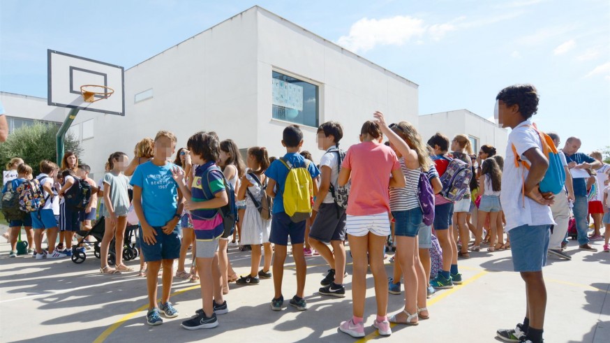 Escolares en la vuelta al curso escolar.