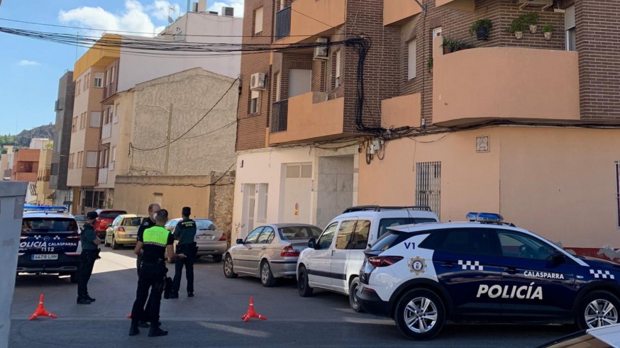 La policía en el lugar del suceso