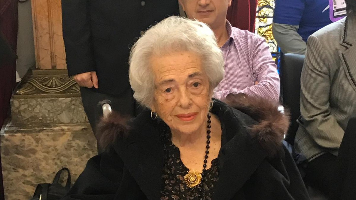 Dolores López, tras recibir el premio