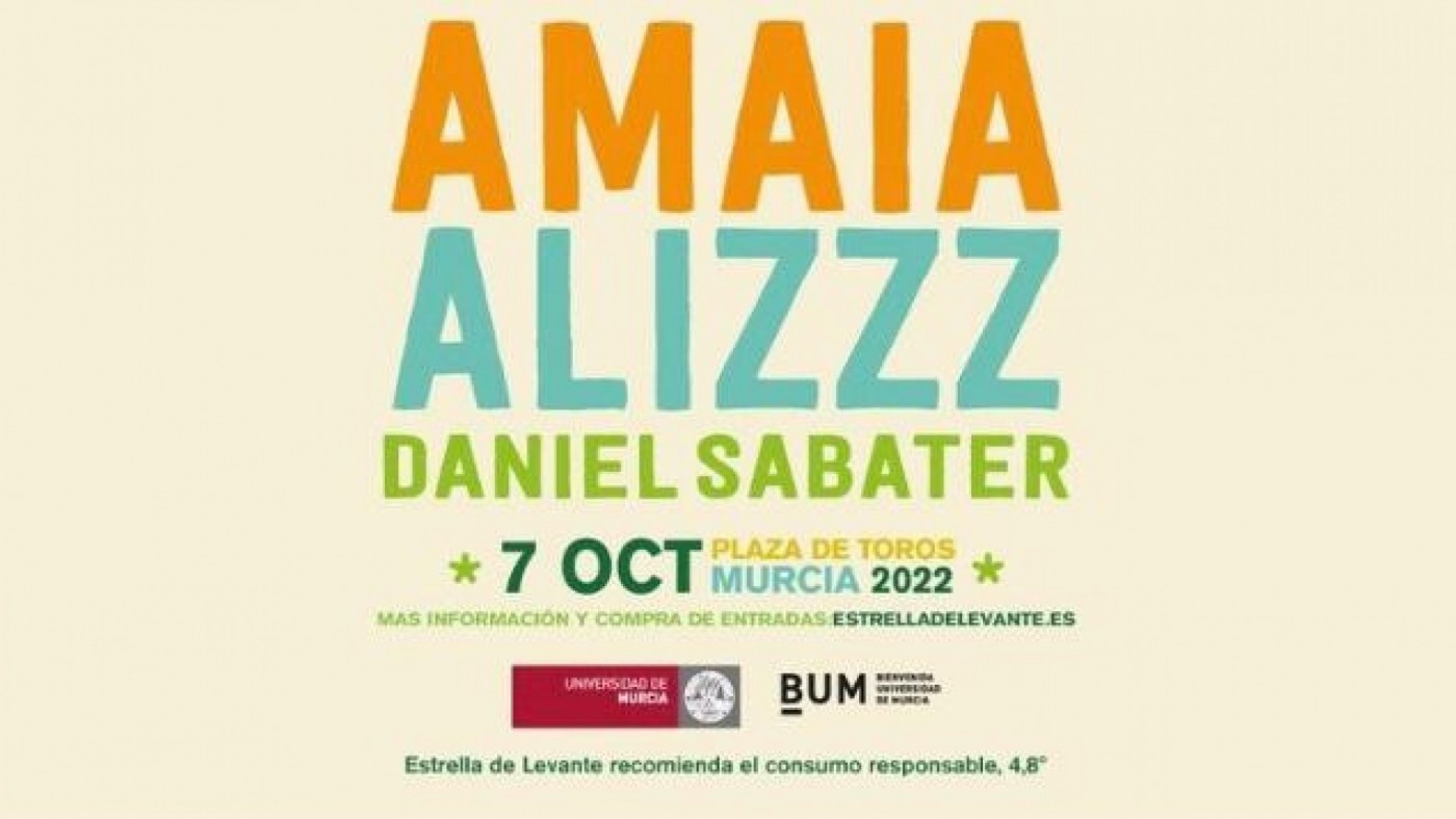 Amaia, Alizzz y Daniel Sabater estarán en el concierto Welcome de Bienvenida Universitaria 