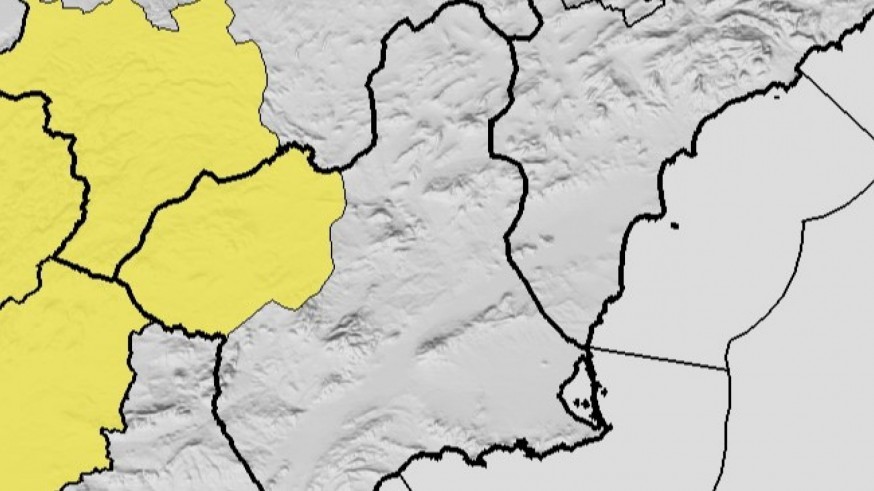 Previsión de tormentas el viernes en el Noroeste de la Región de Murcia