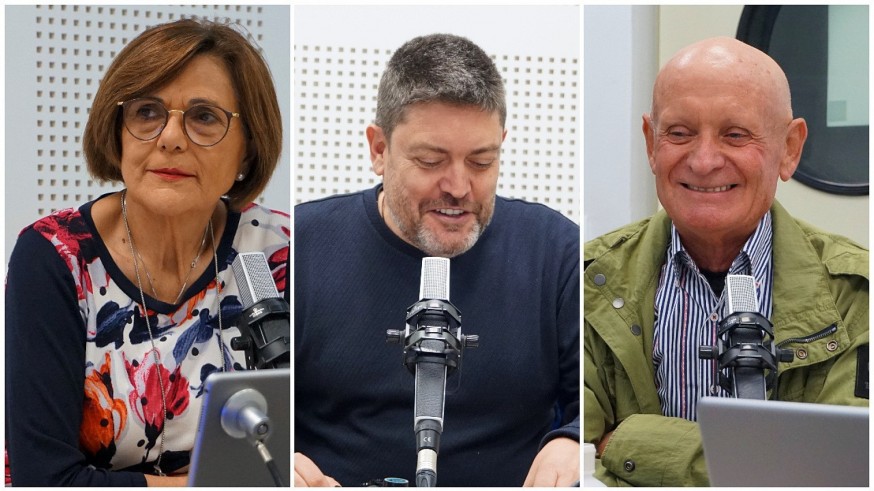 Rosa Peñalver (PSOE), Miguel Sánchez (C's) y Domingo Coronado (PP), en nuestra tertulia con políticos