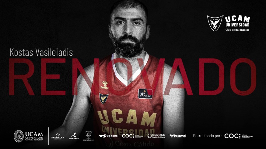 Kostas Vasileiadis continúa en el UCAM Murcia CB