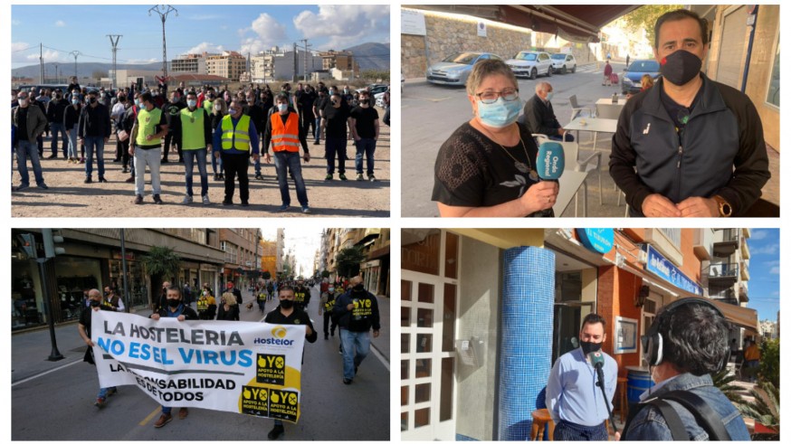 Manifestaciones en Jumilla y Lorca, junto a locales abiertos en Ulea y Águilas