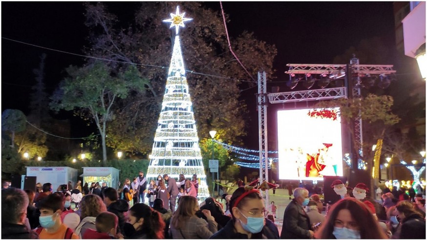 Alumbrado navideño en Yecla