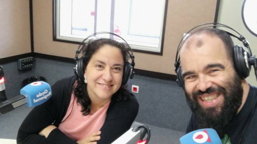 Marta Ferrero y José Ángel Murcia en los estudios de Onda Regional 