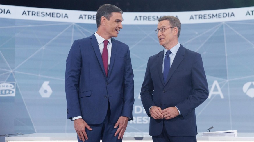 Feijóo y Sánchez se verán las caras por primera vez en el debate electoral