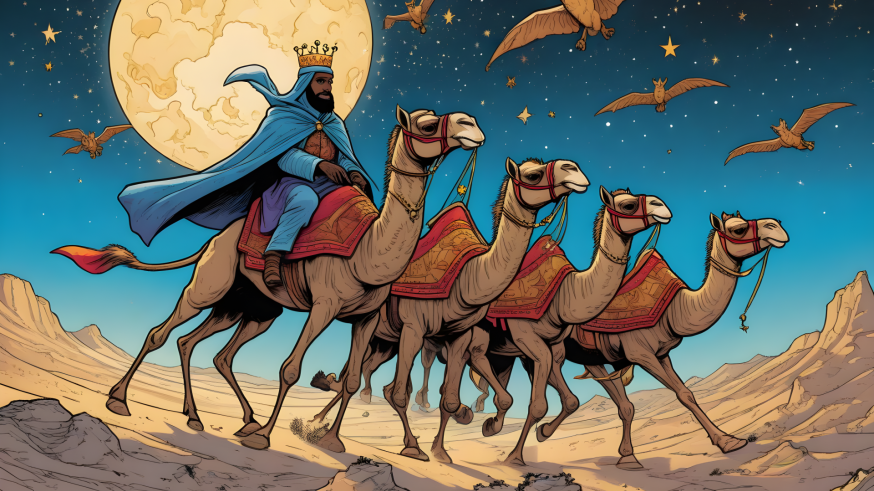 Los Reyes Magos llegan a Alcantarilla por vía aérea