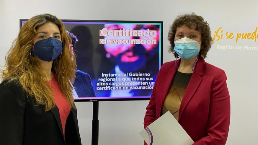 Clara Martínez, concejala y María Marín, portavoz en la Asamblea. Podemos 