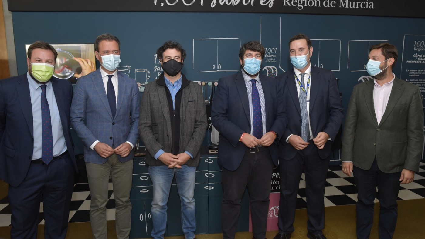 El presidente del Gobierno regional durante la inauguración de Murcia Gastronómica