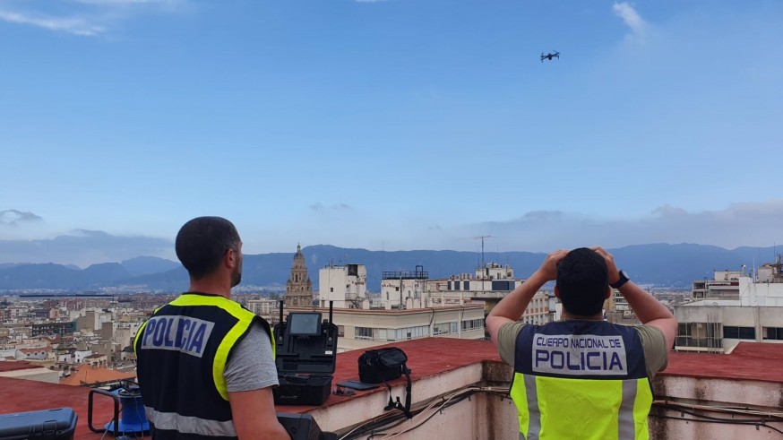 Policía Nacional controla por primera vez con drones la seguridad durante el Bando de la Huerta de Murcia