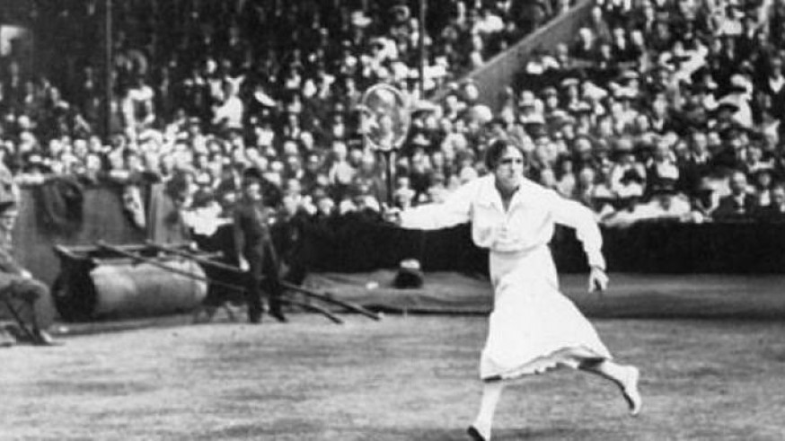 La tenista Lambert-Chambers en Wimbledon 1908. Foto: english-heritage.org.uk