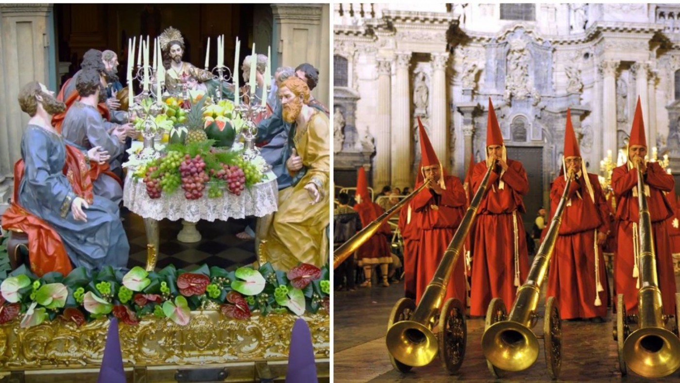 Nazarenos, fieles y devotos a la calle para recrearse en el arte de los desfiles pasionales de Murcia