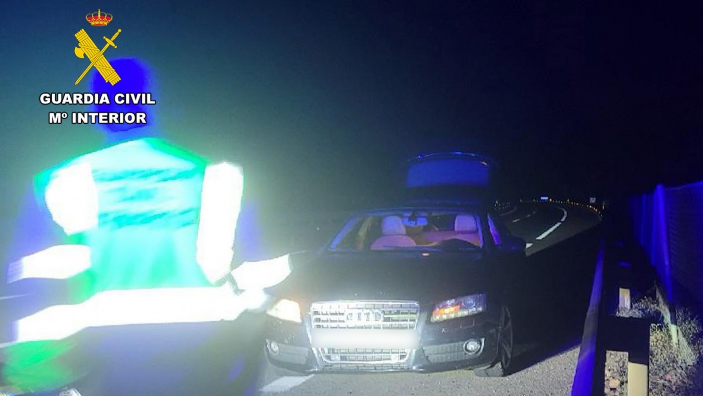 Detenido un joven por circular en sentido contrario y ebrio en la A-7 a la altura de Totana