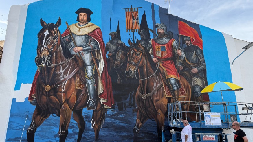 Kraser pinta la historia en Caravaca de la Cruz