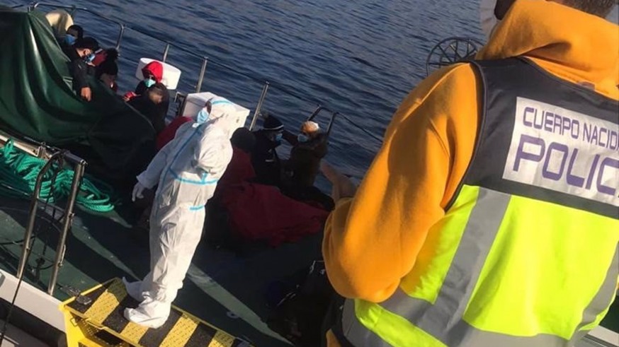 Una de las embarcaciones interceptadas