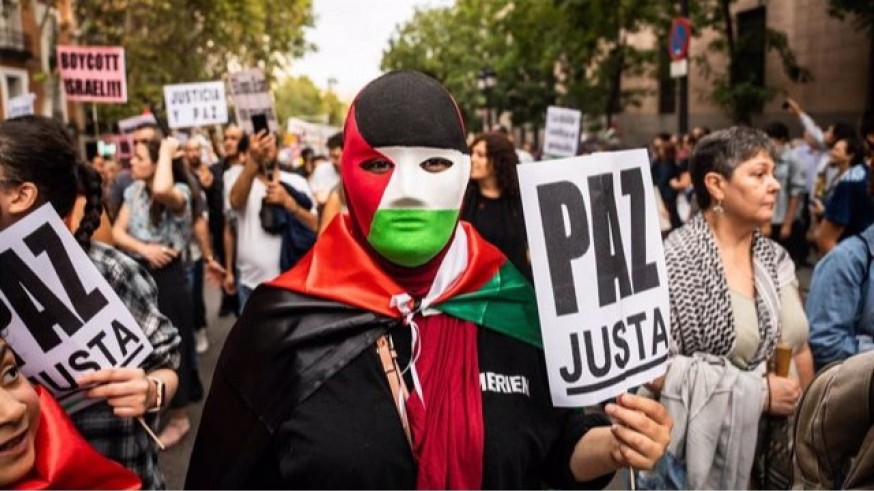 Medio centenar de murcianos viajan a Madrid para asistir a la manifestación en apoyo a Palestina