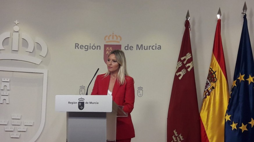 Ana Martínez Vidal en la rueda de prensa del Consejo de Gobierno. 