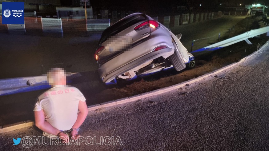 Detenido tras intentar arrollar a varios agentes para darse a la fuga en un control en Murcia 