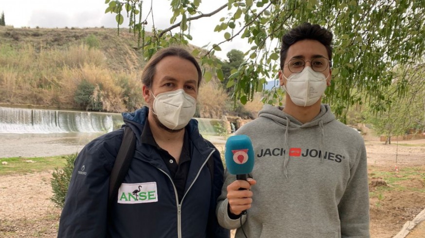 Jorge Sánchez y Jesús Miñano, de ANSE, en el Jarral