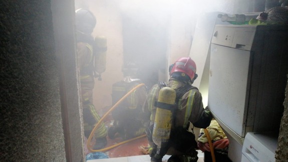 Extinguido un incendio en el patio interior de una vivienda de Lo Pagán
