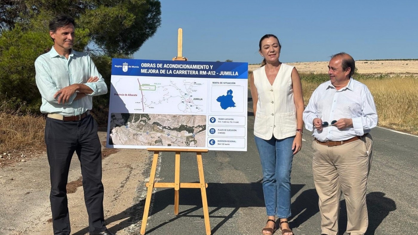 La Región invertirá 440.000 euros en mejorar la RM-A12 en Jumilla