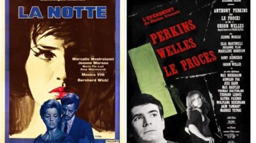 Carteles de las películas El Proceso y La Noche