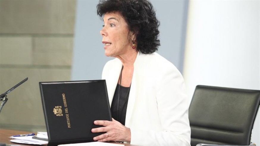 Celaá en la rueda de prensa del Consejo de Ministros