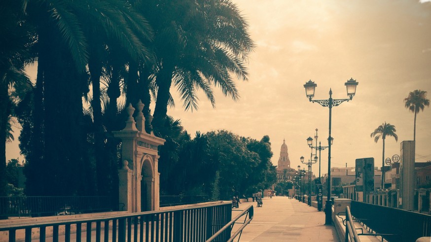 Imagen del paseo del Malecón en Murcia