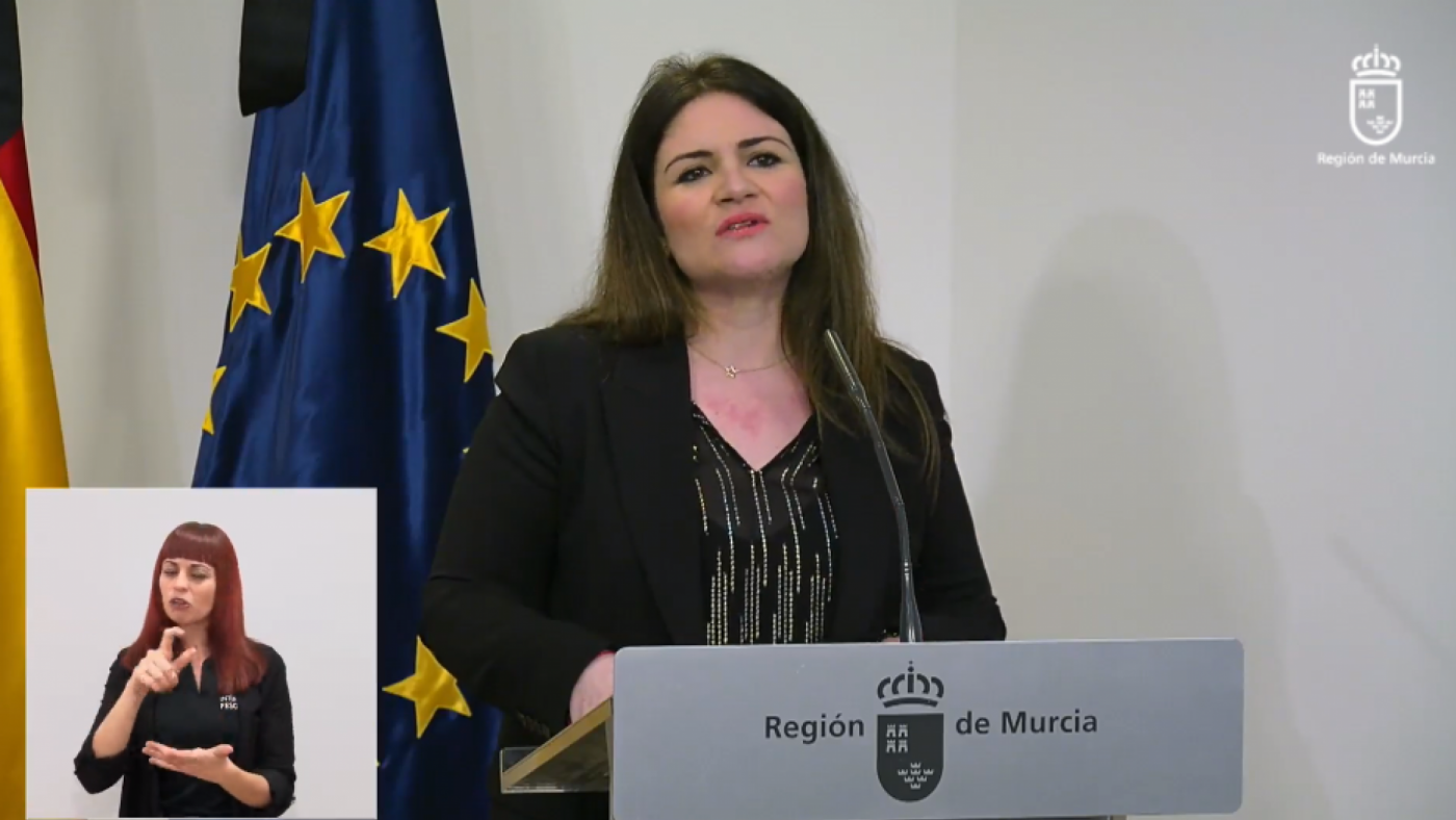 Esperanza Moreno en rueda de prensa. 