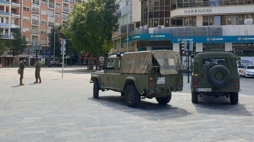 Presencia del Ejército en las calles de Murcia