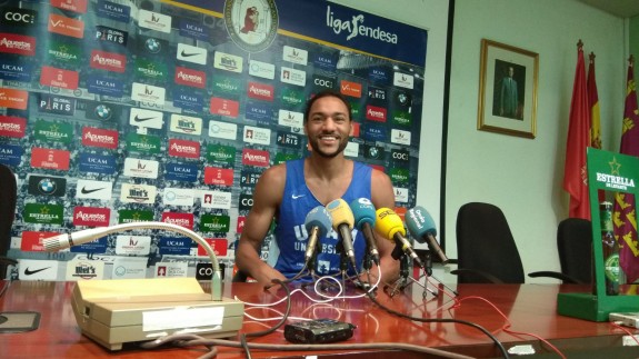 Sadiel Rojas en la sala de prensa del Palacio de los Deportes (foto: ORM)