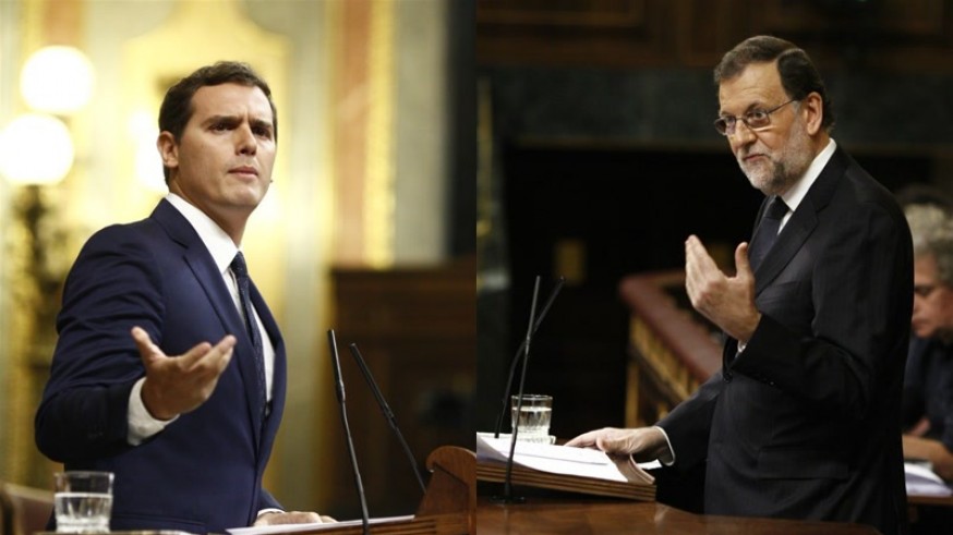Rivera y Rajoy en el pasado debate de Investidura