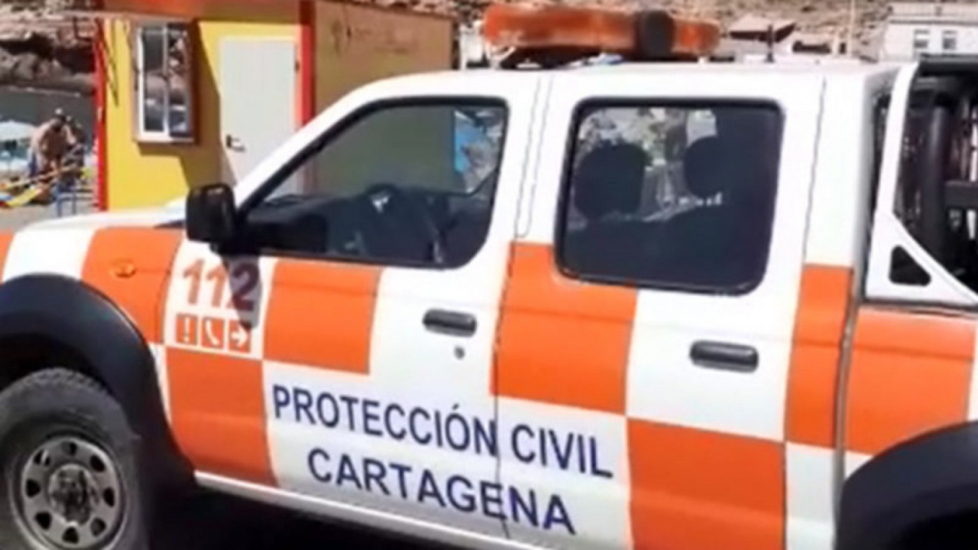 El vehículo de Protección Civil. AYTO CARTAGENA