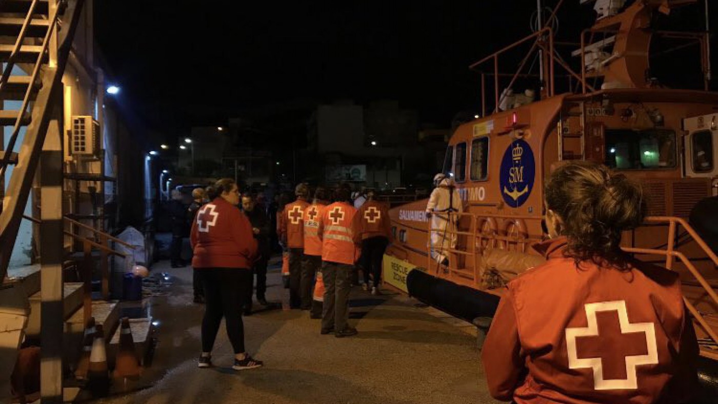 Asistencia de Cruz Roja esta madrugada en el puerto de Cartagena