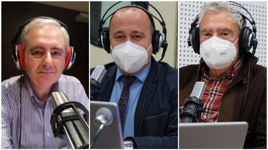 Manolo Segura, Javier Adán y Enrique Nieto en nuestra tertulia Conversaciones con dos sentidos