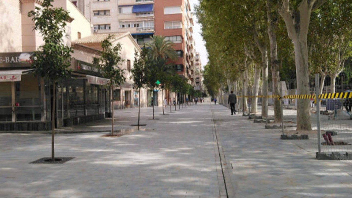 Paseo Alfonso X El Sabio en Murcia. ORM.