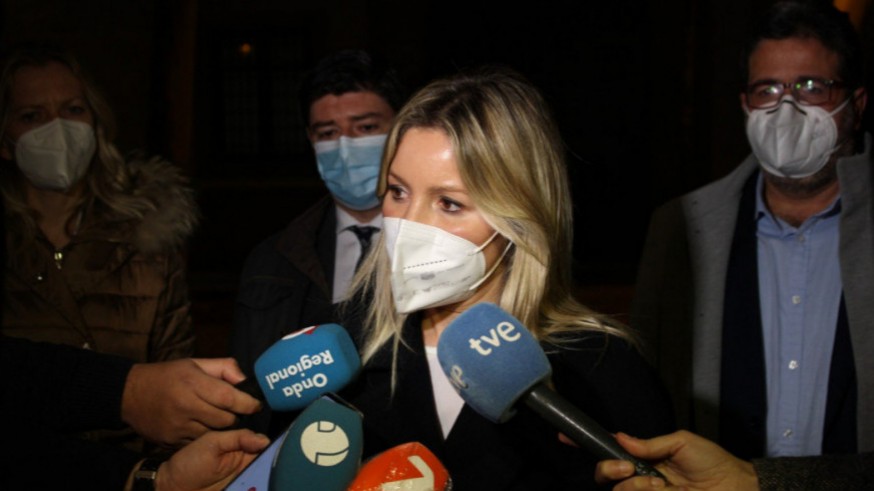 Martínez Vidal atiende a los medios en el Palacio de San Esteban