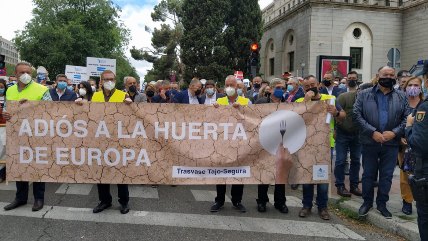 Concentración frente al ministerio de Transición Ecológica en Madrid.