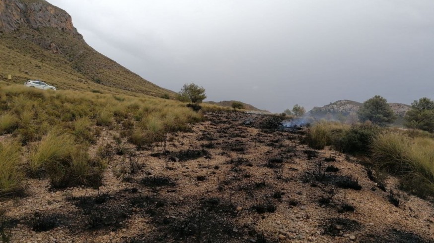 Conato de incendio forestal en la Sierra del Buey en Jumilla