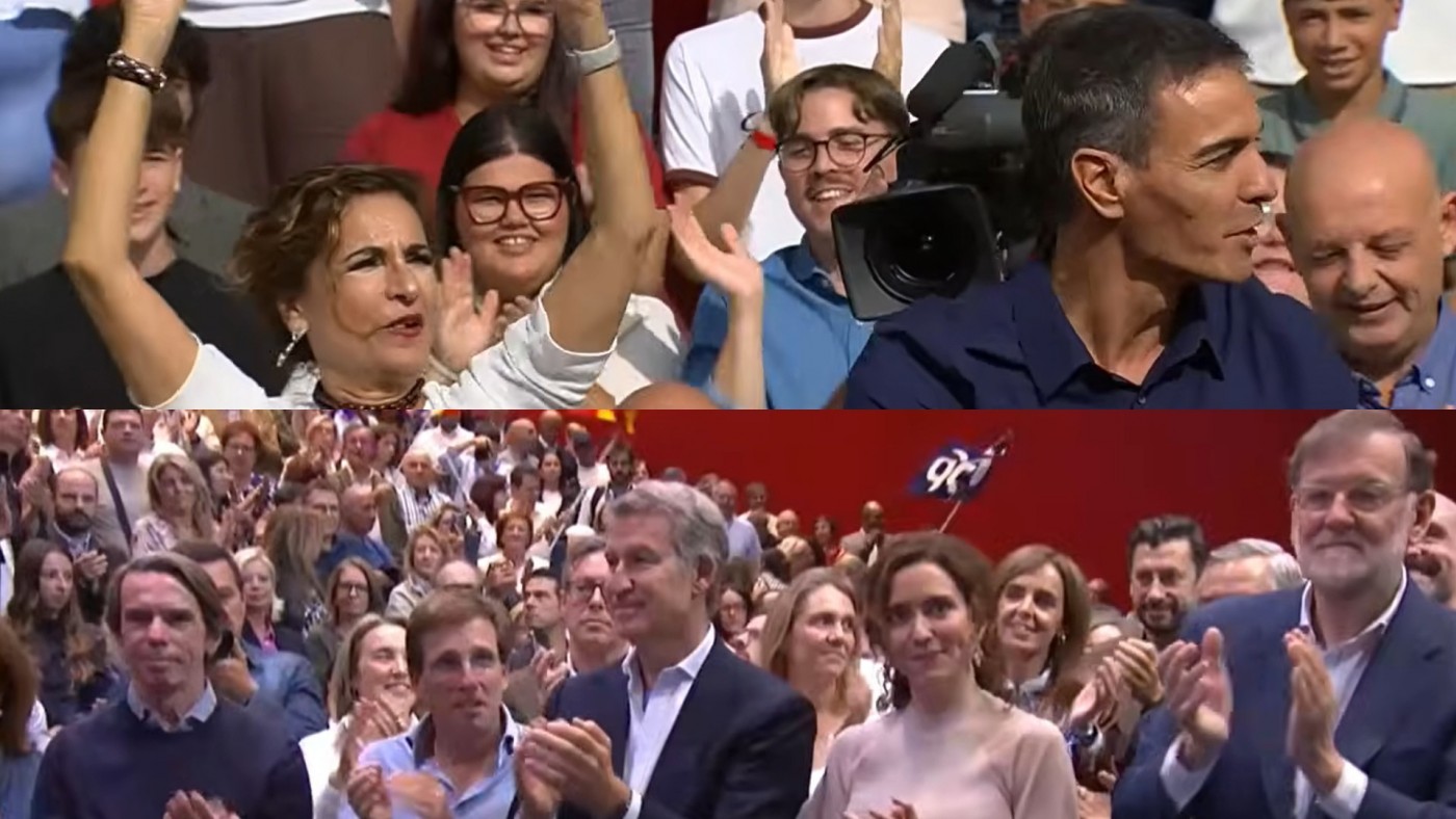 Primer fin de semana de precampaña electoral con exhibición de fuerza de PP y PSOE