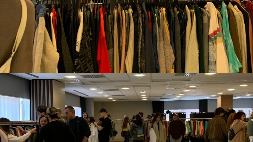 Feria vintage al peso en Murcia con ropa a 35 euros el kilo