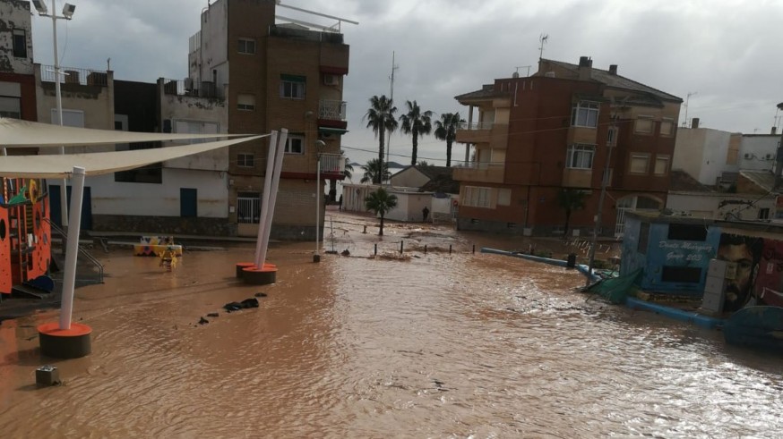 Inundaciones en Los Alcázares el pasado mes de febrero