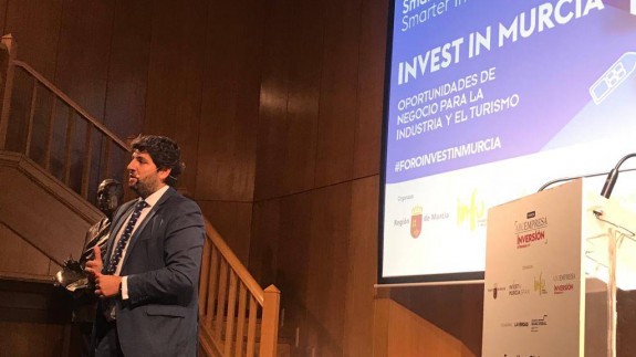 López Miras durante su participación en 'Invest in Murcia'