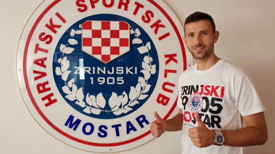 Dinko Trebotic, en su presentación como jugador del Zrinjski Mostar